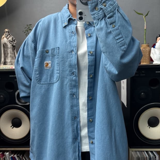 칼하트 데님셔츠