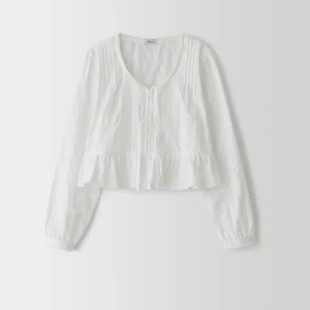 온드민 블라우스 ring lace blouse 화이트
