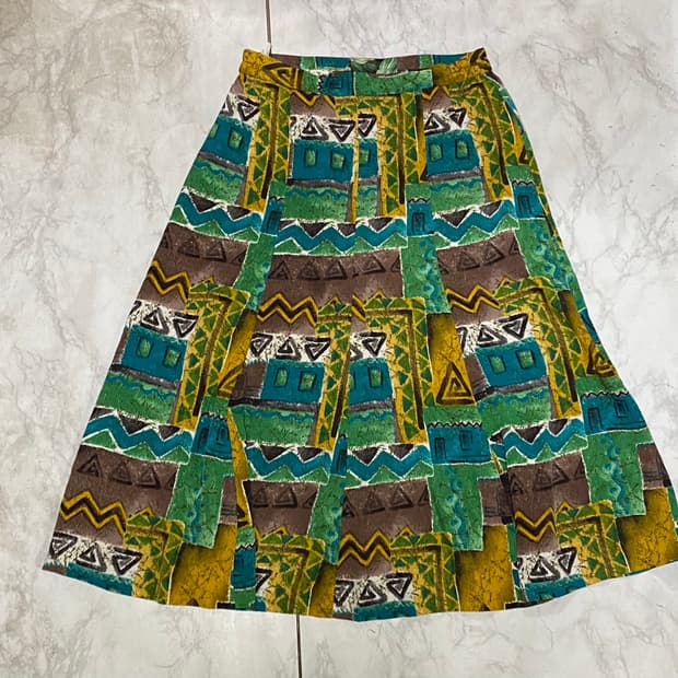 빈티지 여성 롱 치마 허리 28인치