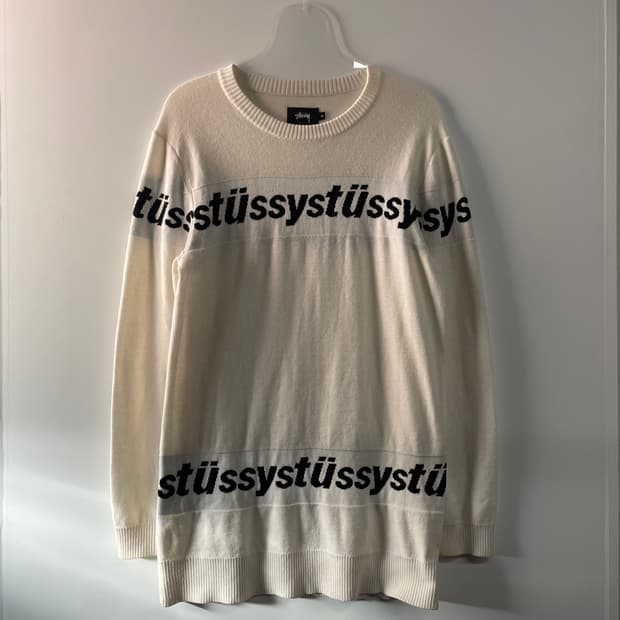 스투시 스펠아웃 롱 니트