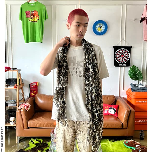 90s HIROKO KOSHINO Waffle 1/2 T-Shirt