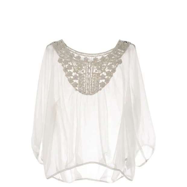 크로쉐 블라우스