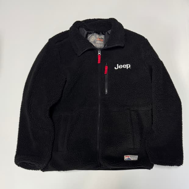 지프 Jeep 뽀글이 플리스 자켓 블랙 M~L