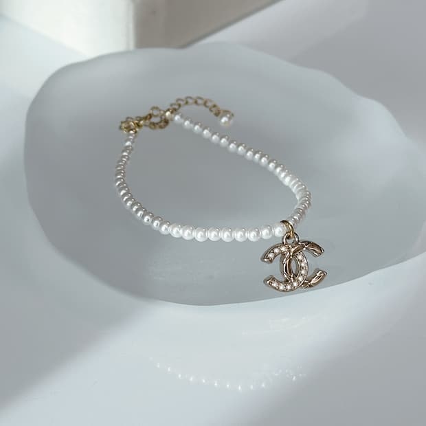 샤넬 빈티지 업사이클링 진주 팔찌