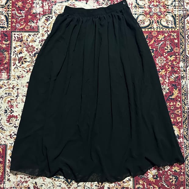 도트 시스루 레이어드 스커트