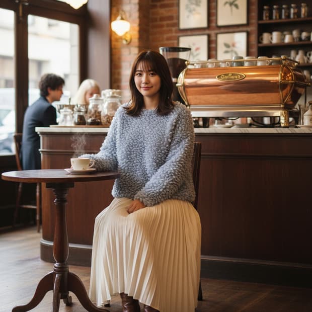 (새상품)66.LiLi Rona 뽀글이 크롭니트