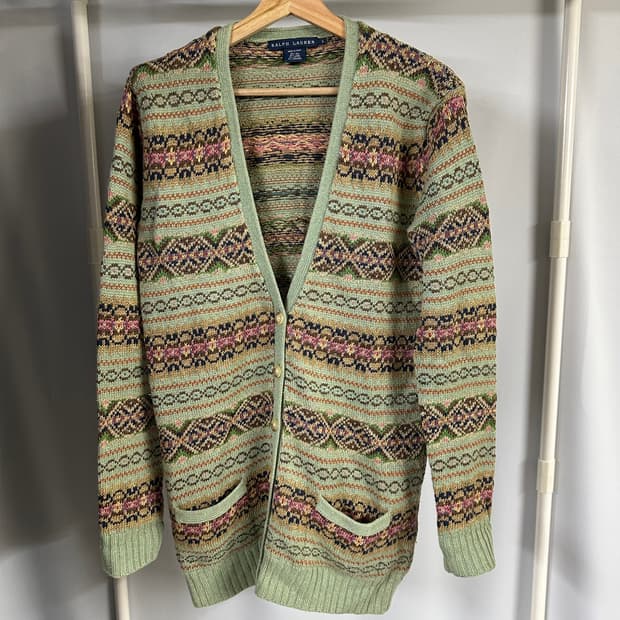 빈티지 랄프로렌 페어아일 롱 가디건