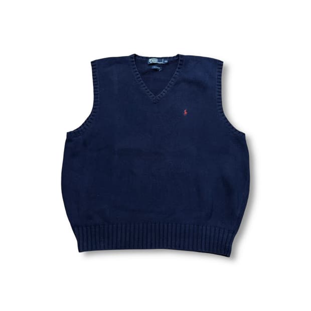 폴로 랄프로렌 네이비 코튼 니트 베스트