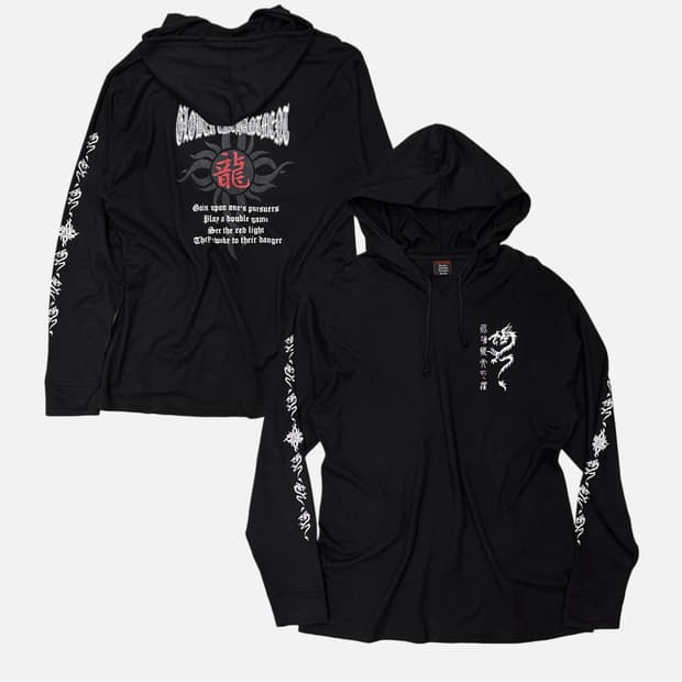 oriental dragon mark hood t-shirt