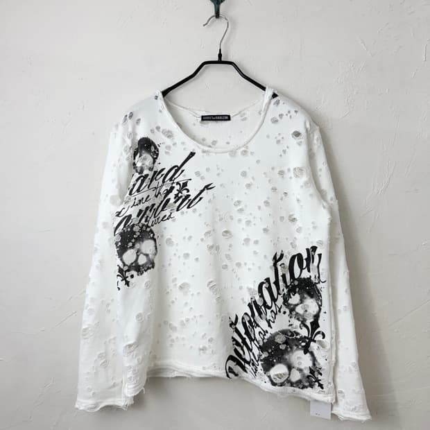 GHOST OF HARLEM 디스트레스드 롱슬리브