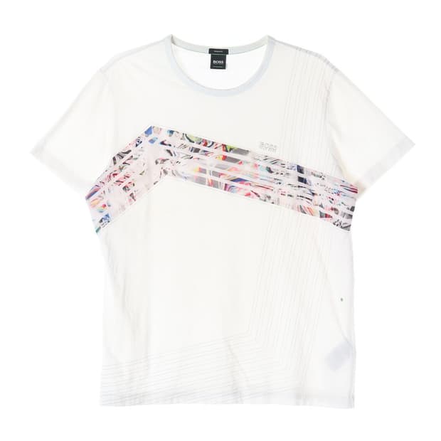 휴고보스 BOSS 그래픽 로고 코튼 반팔 티셔츠 XL