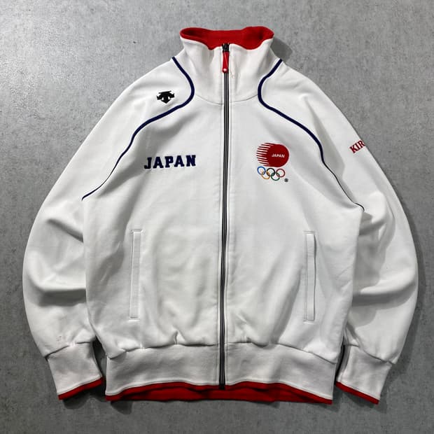 [L] Descente 데상트 올림픽 일본팀 코튼 트랙탑 져지