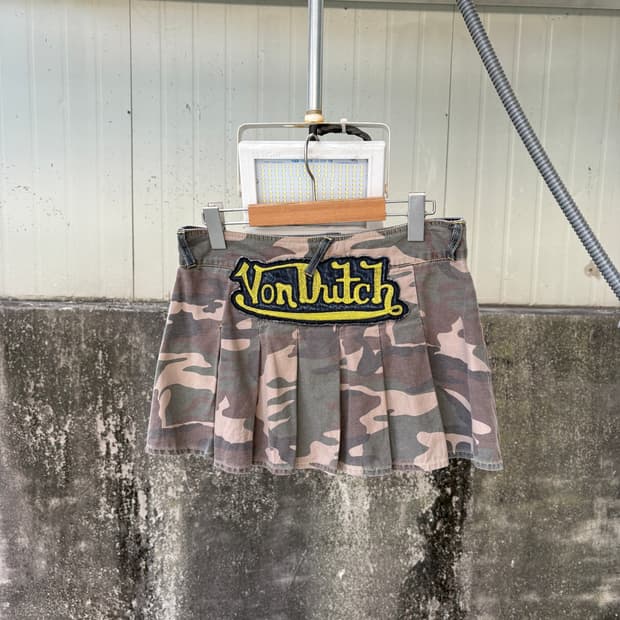 본더치 카모 미니 스커트 