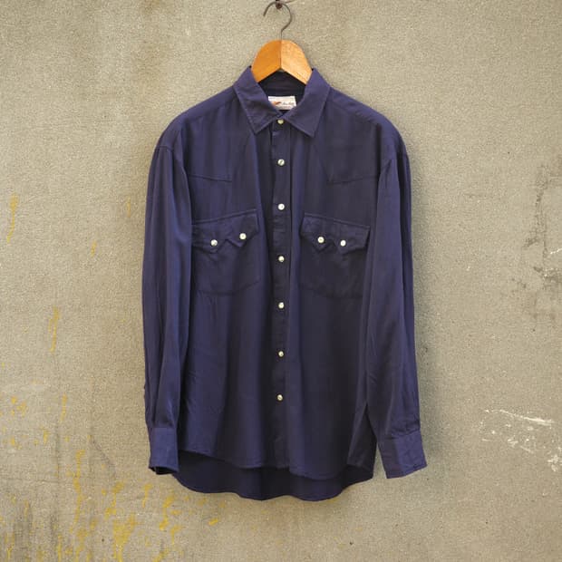 90‘s 빈티지 레이온 웨스턴 셔츠