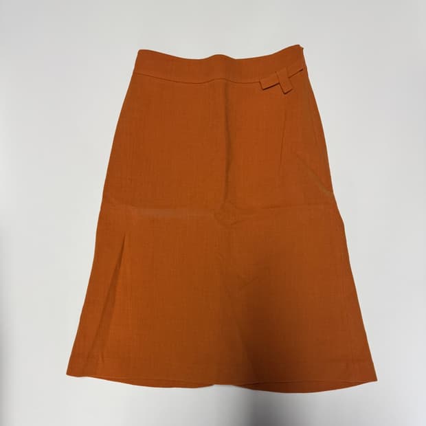 여성 레니본 Reneevon 깔끔한 오렌지 스커트 치마