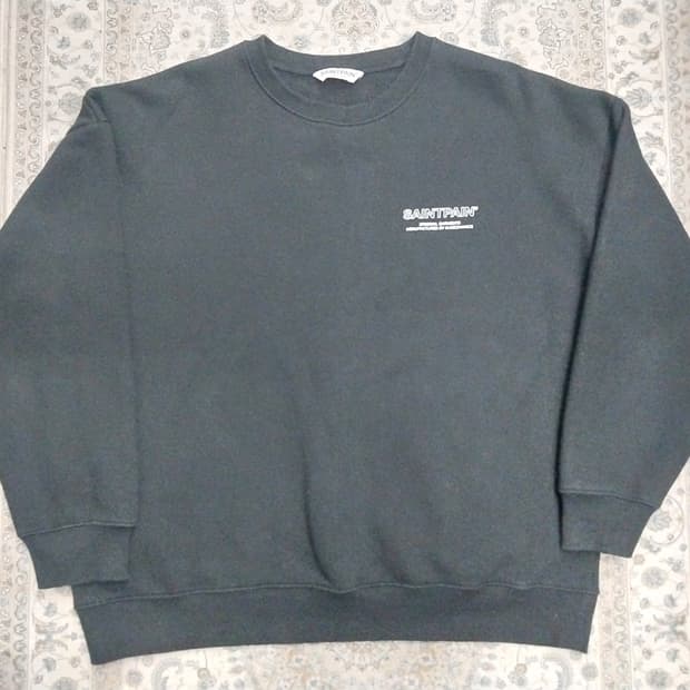 세인트페인 블랙 맨투맨 티셔츠 M