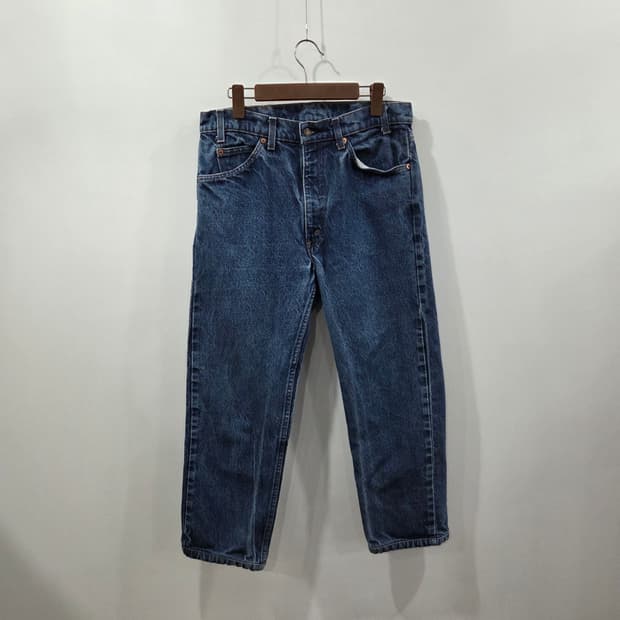 80s 리바이스 551 오렌지탭 중청 데님팬츠 34/36 