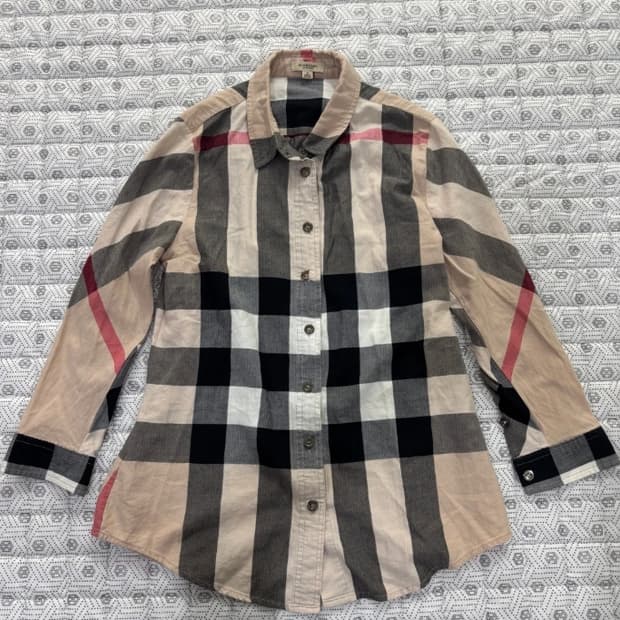 버버리 여성 체크 셔츠~55반