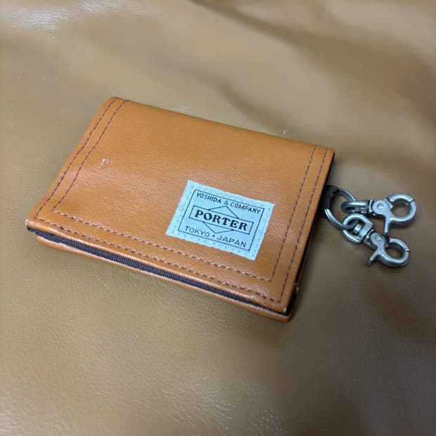 PORTER 포터 카드 코인 케이스 지갑 월렛 프리스타일 카멜
