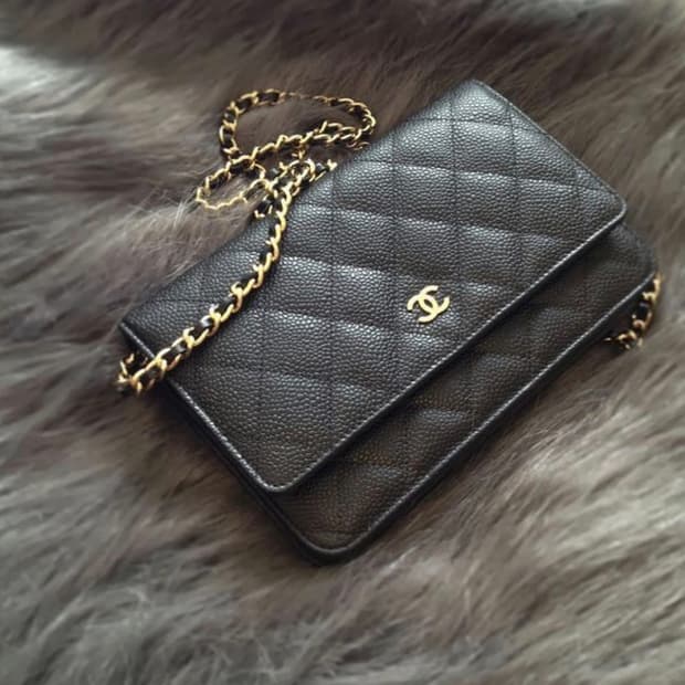 샤넬 woc 캐비어 금장