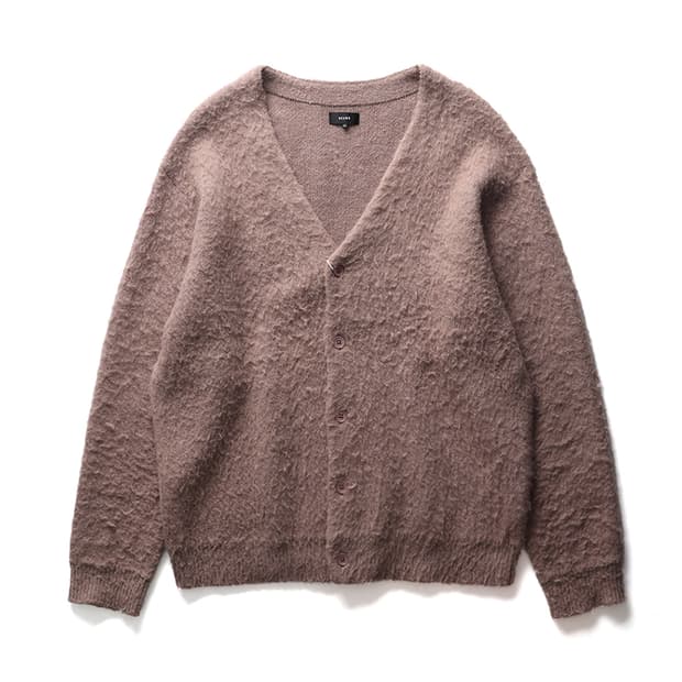 BEAMS 7 Gauge Solid Shaggy Cardigan
