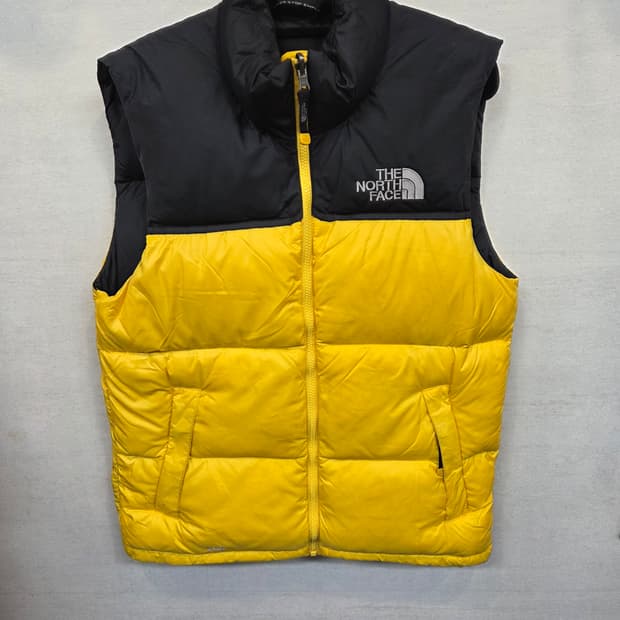 노스페이스 700 구스다운 패딩조끼 옐로우 90