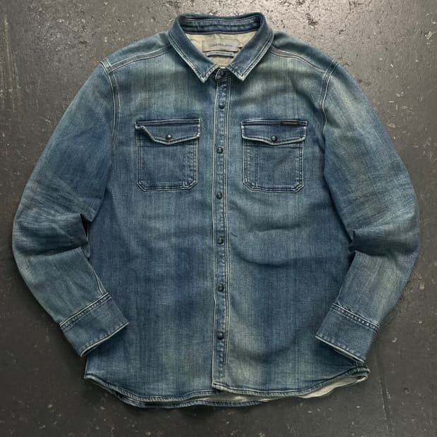 100 캘빈클라인 데님셔츠 