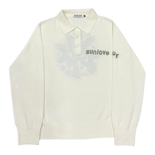 썬러브 폴로 니트 카라티 L