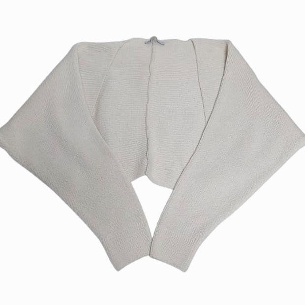 자라 ZARA 볼레로 니트 가디건 암워머 아이보리