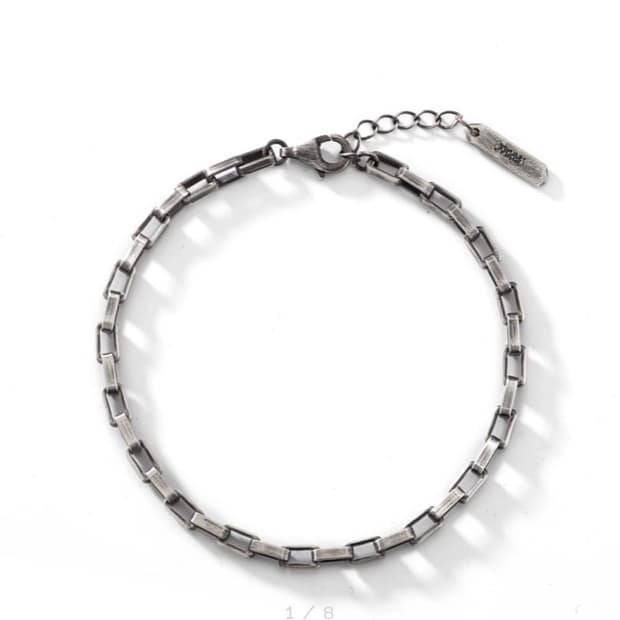 비주류 실버 체인 팔찌 925