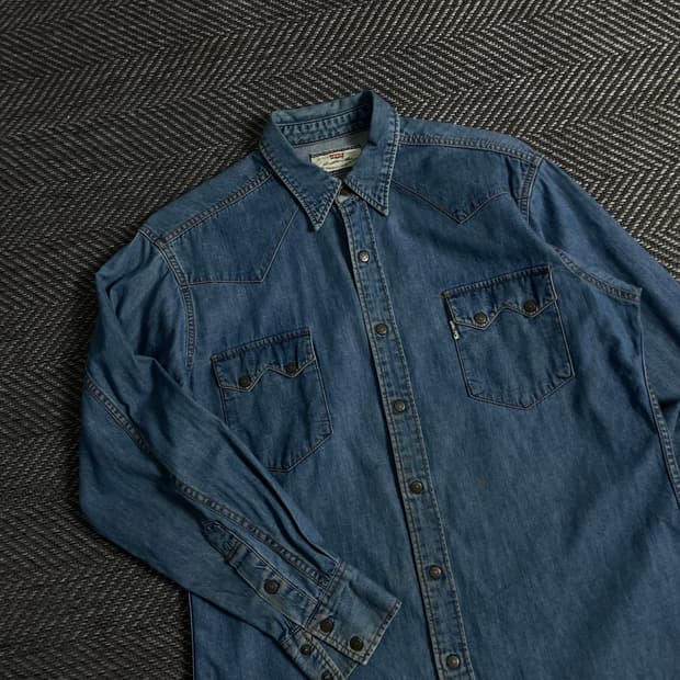리바이스 빅E 웨스턴 데님 셔츠y 3789