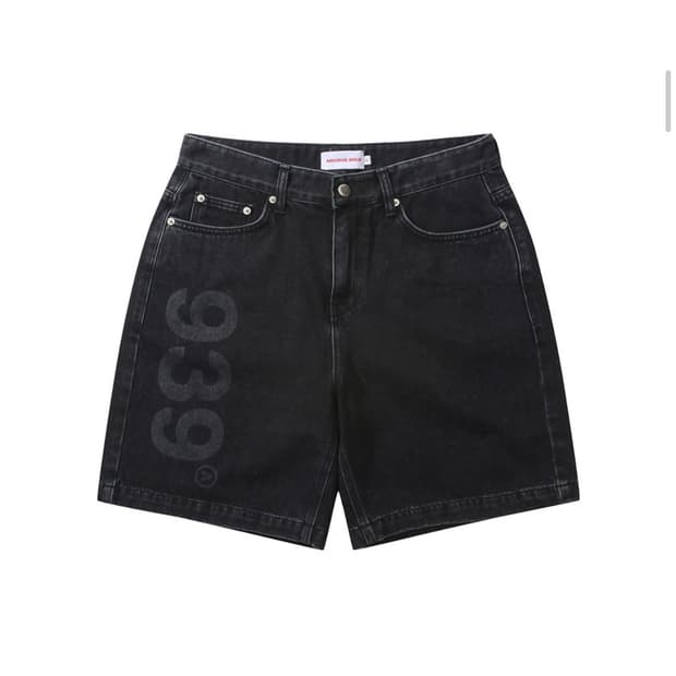 아카이브볼드 [939 LOGO DENIM SHORTS (BLACK)]