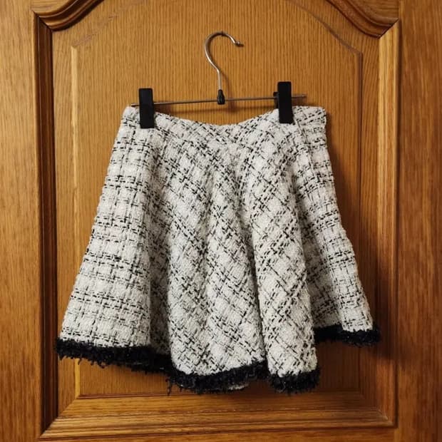 빈티지 프레피룩 y2k 트위드 스커트