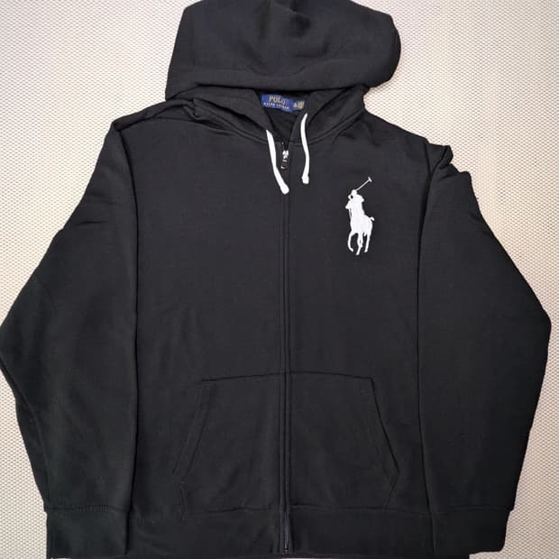 폴로 랄프로렌 빅 포니 더블 니트 후드 집업