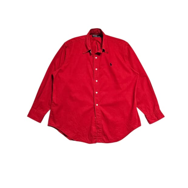 폴로 랄프로렌 코튼 셔츠 레드