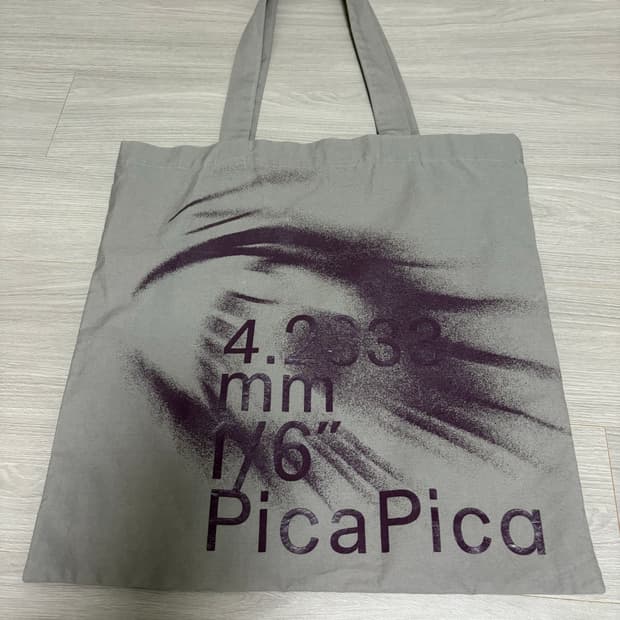 EYES COTTON SHOULDER BAG (grey)