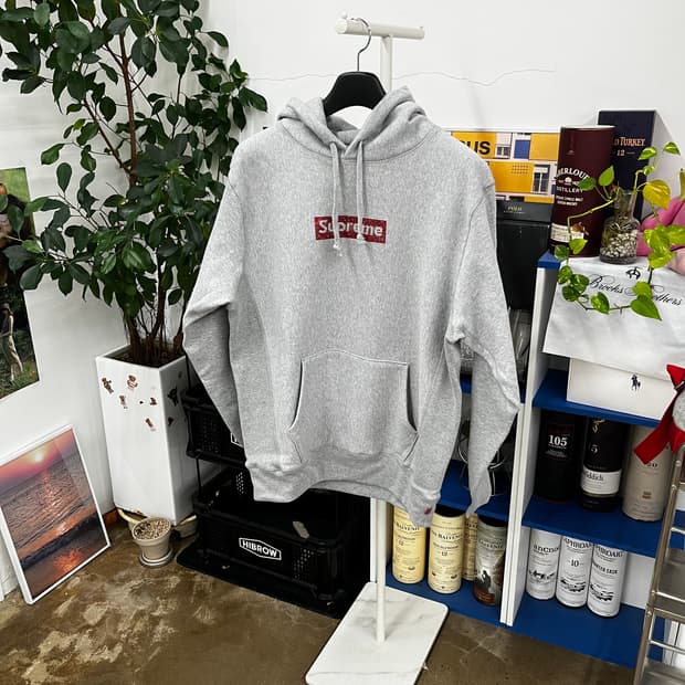 슈프림 x 스와로브스키 박스로고 스웻후드 XL