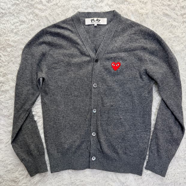 꼼데가르송 플레이 가디건 L 회색