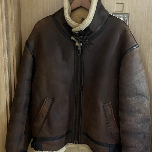 b-3 무스탕 메이드인이탈리아 110 사이즈