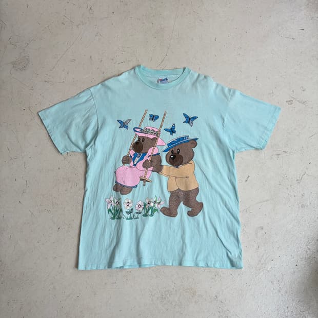 90s USA 빈티지 헤인즈 싱글스티치 반팔티 XL