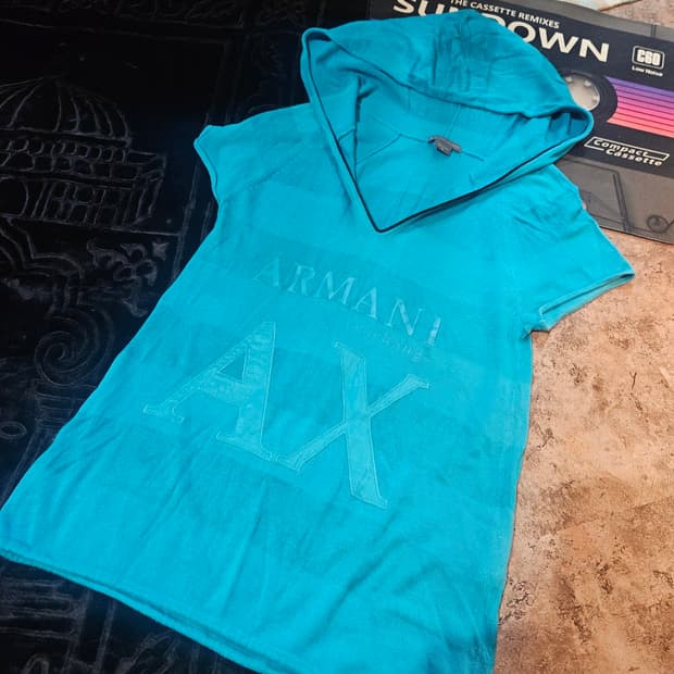 ARMANI EXCHANGE A|X 아르마니 익스체인지 후드 니트 반팔