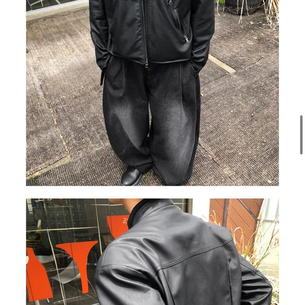 뉴치프시크 매트패디드 가죽자켓