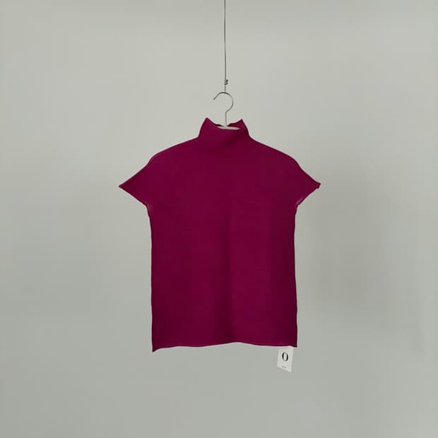 Pleated Mock Neck Top