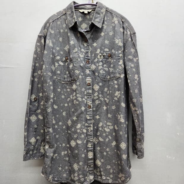 써스데이아일랜드 빈티지 페이즐리 패턴 웨스턴 셔츠 S(M)