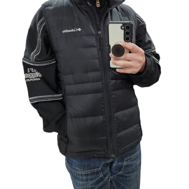 L 컬럼비아 덕다운 경량 패딩조끼