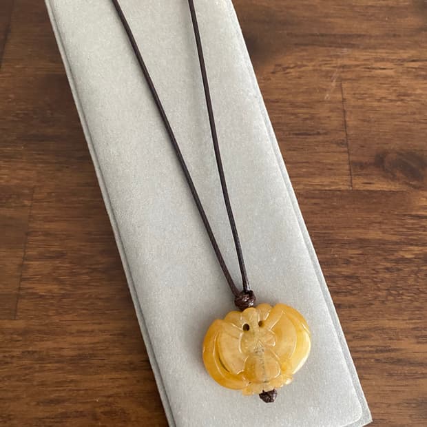 황비취 원석 목걸이