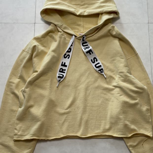 캐피탈 플리스 캣피쉬 서프 후드 스웻셔츠 옐로우