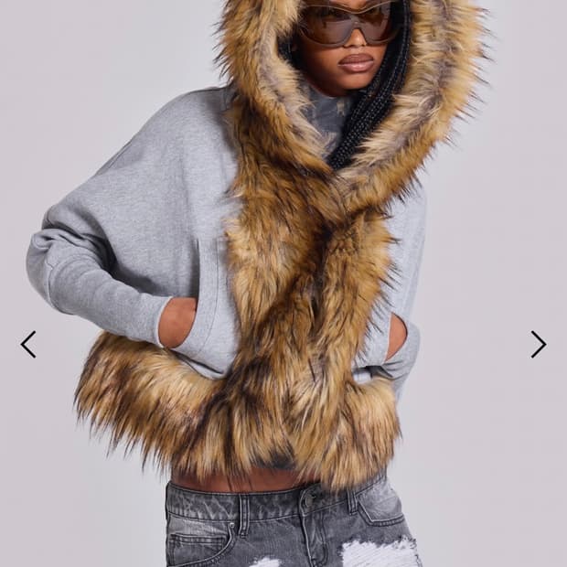 제이디드런던 퍼 트림 후드