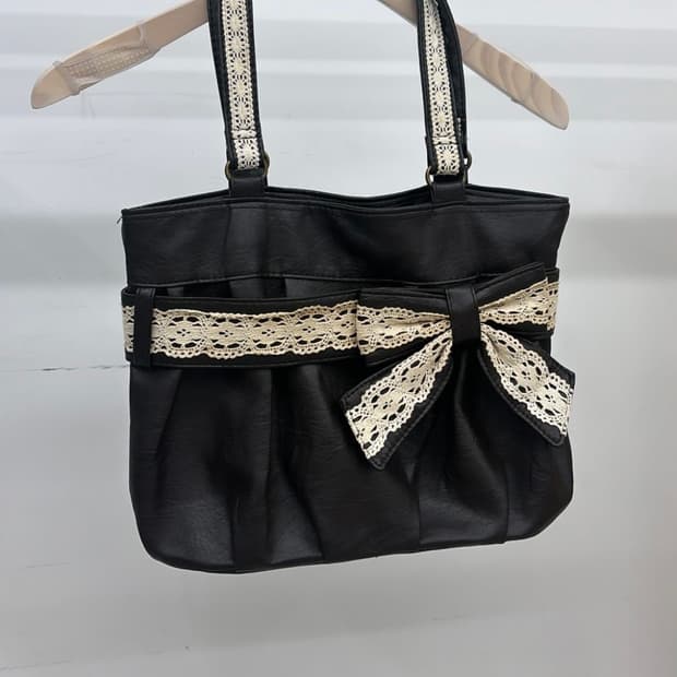 빈티지 히메 리본 토트백 