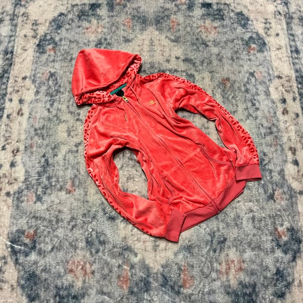 Kissmark 00s gal pink leopard velour hoo